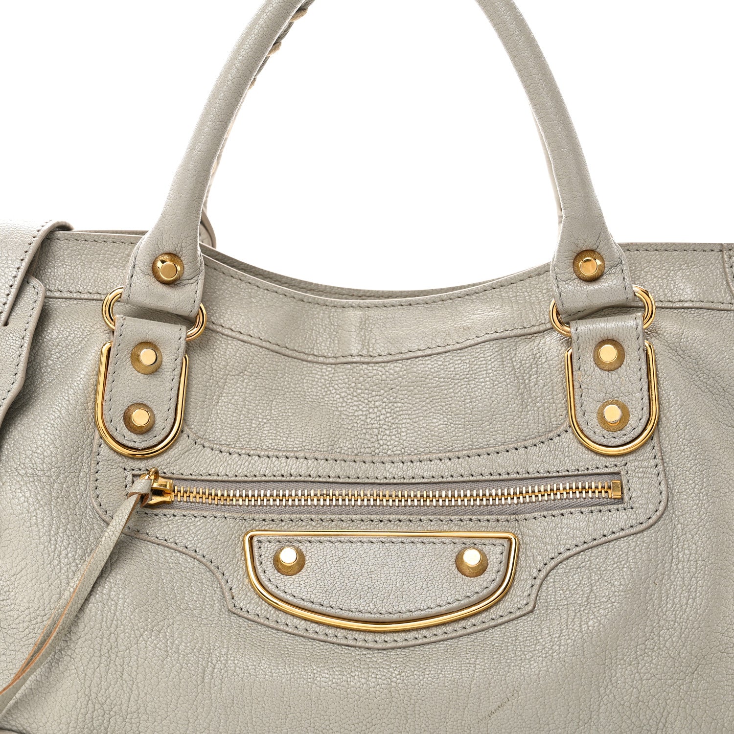 Balenciaga Chevre Gold Metallic Edge Hardware City Gris Glace 8 of 10