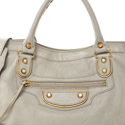 Balenciaga Chevre Gold Metallic Edge Hardware City Gris Glace 8 of 10