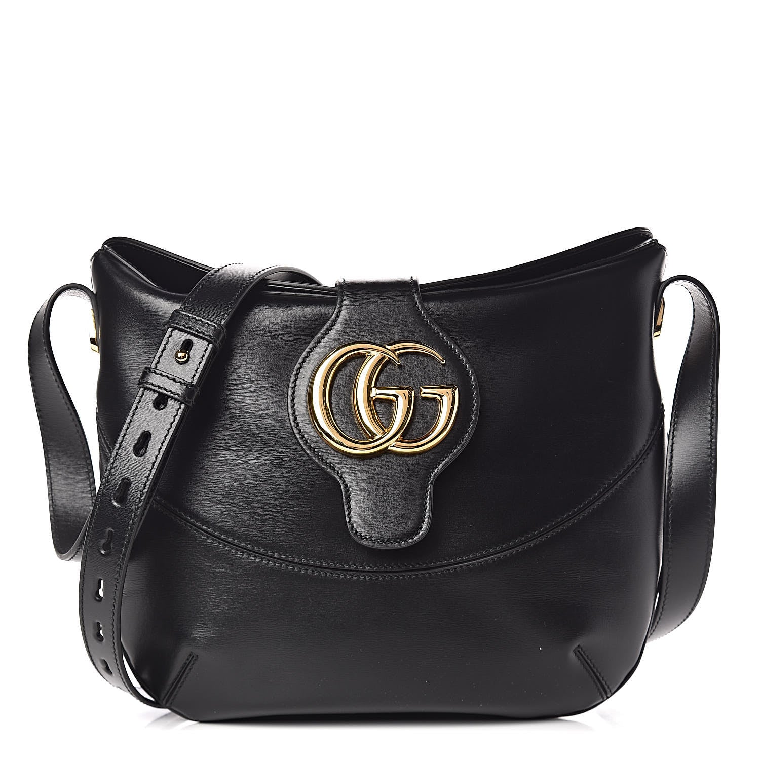 Gucci Calfskin Medium Arli Shoulder Bag Black 1 of 11