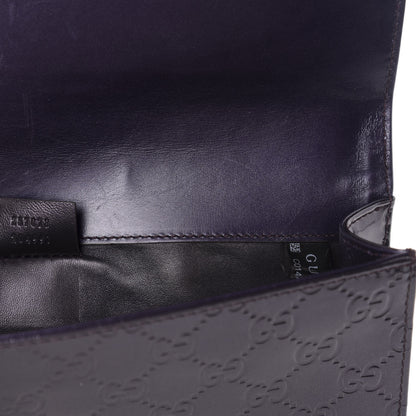 Gucci Guccissima Small Broadway Clutch Purple 6 of 10