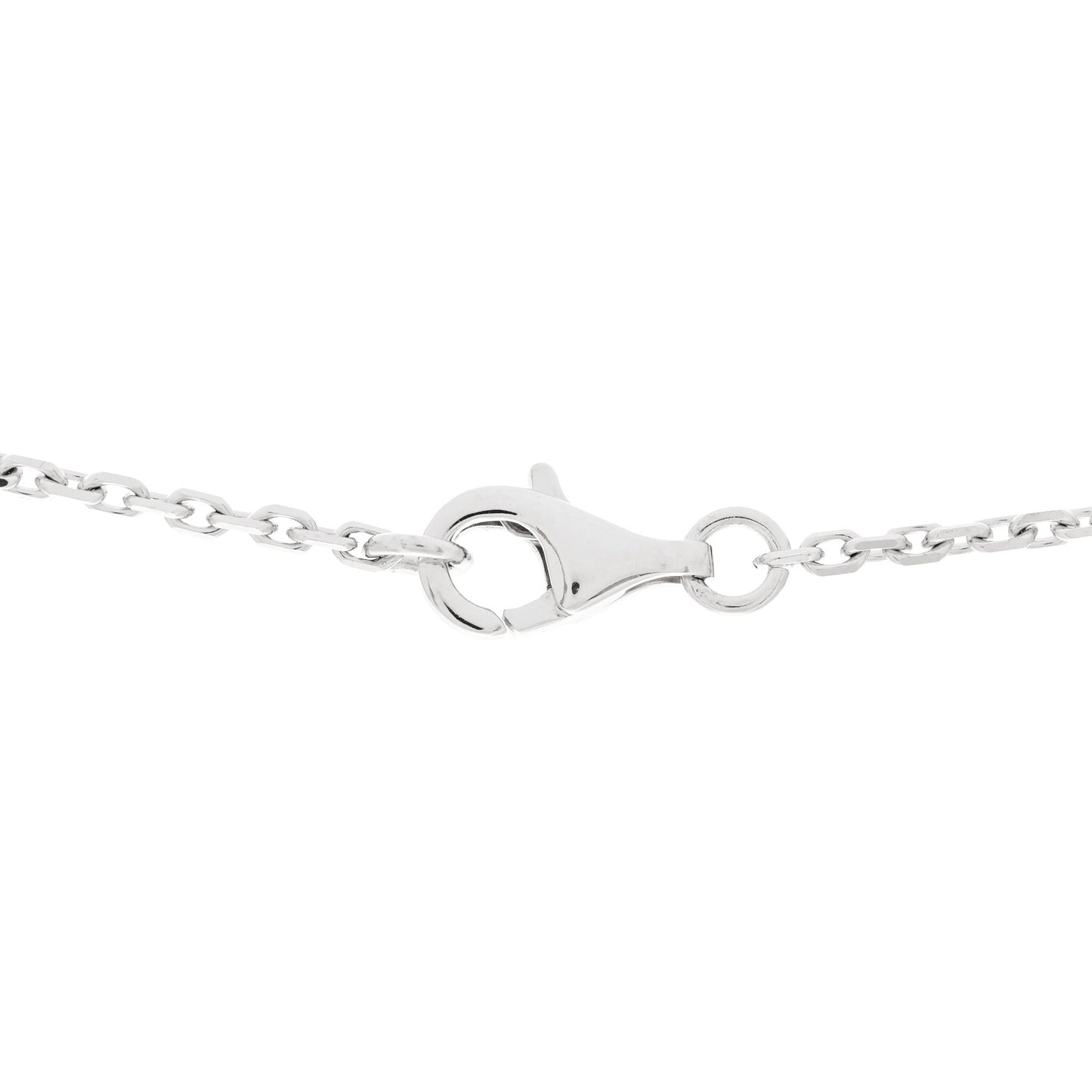 18K White Gold Diamond Small Fil De Camelia Pendant Necklace