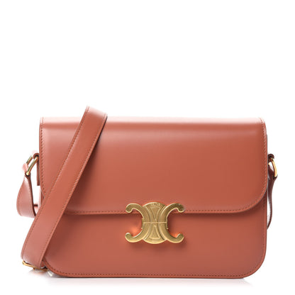 Celine Shiny Calfskin Medium Triomphe Terracotta 1 of 12