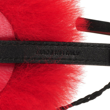 Fendi Fox Mink Fur Flowerland Bag Charm Pimento Tangerine 3 of 4
