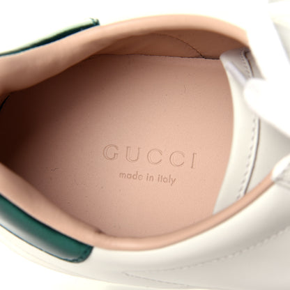 Gucci Calfskin Web Bee Embroidered Womens Ace Platform Sneakers 38 White 9 of 10