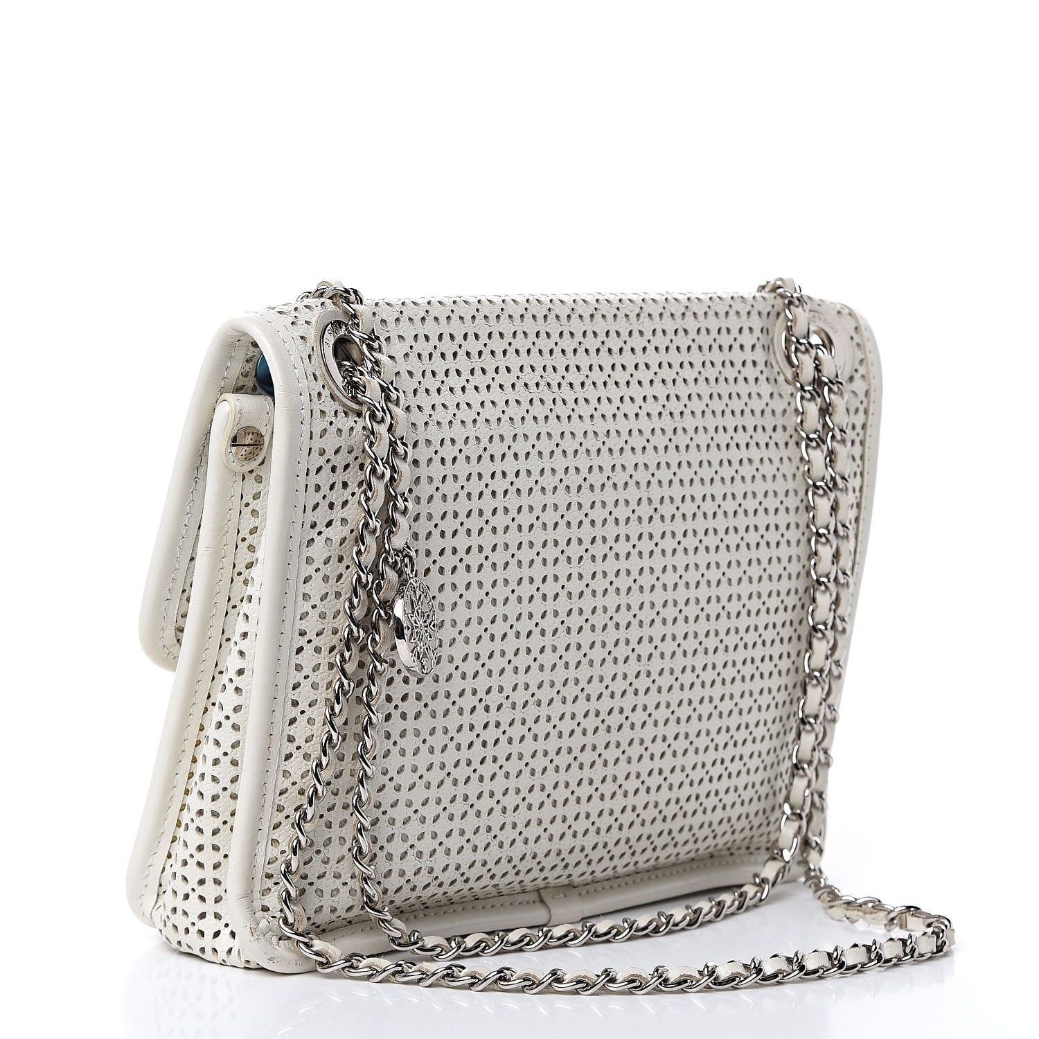 Chanel Perforated Calfskin Small Up In The Air Flap Ivory 3 of 17
