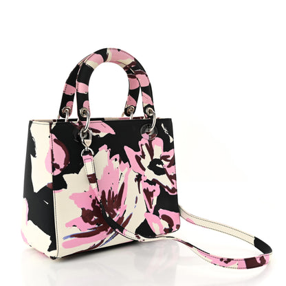 Christian Dior Canvas Floral Graffiti Printed Medium Lady Dior Multicolor 3 of 10