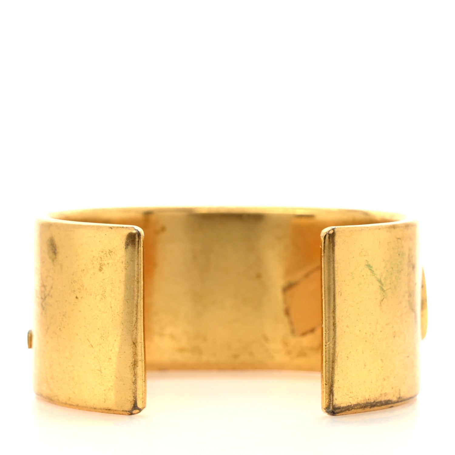Chanel Metal Logo Cuff Gold 3 of 6