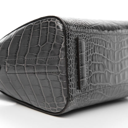 Givenchy Calfskin Crocodile Embossed Mini Antigona Storm Grey 8 of 10