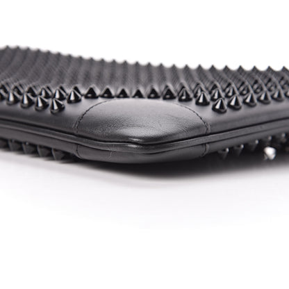 Christian Louboutin Calfskin Studded Loubiposh Clutch Black 8 of 10
