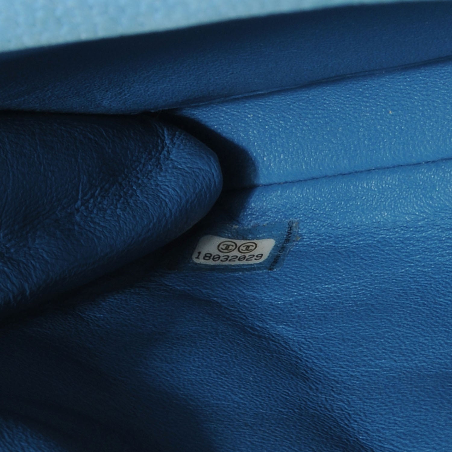 Chanel Iridescent Caviar Large Flap Clutch Bag Blue 8 of 9