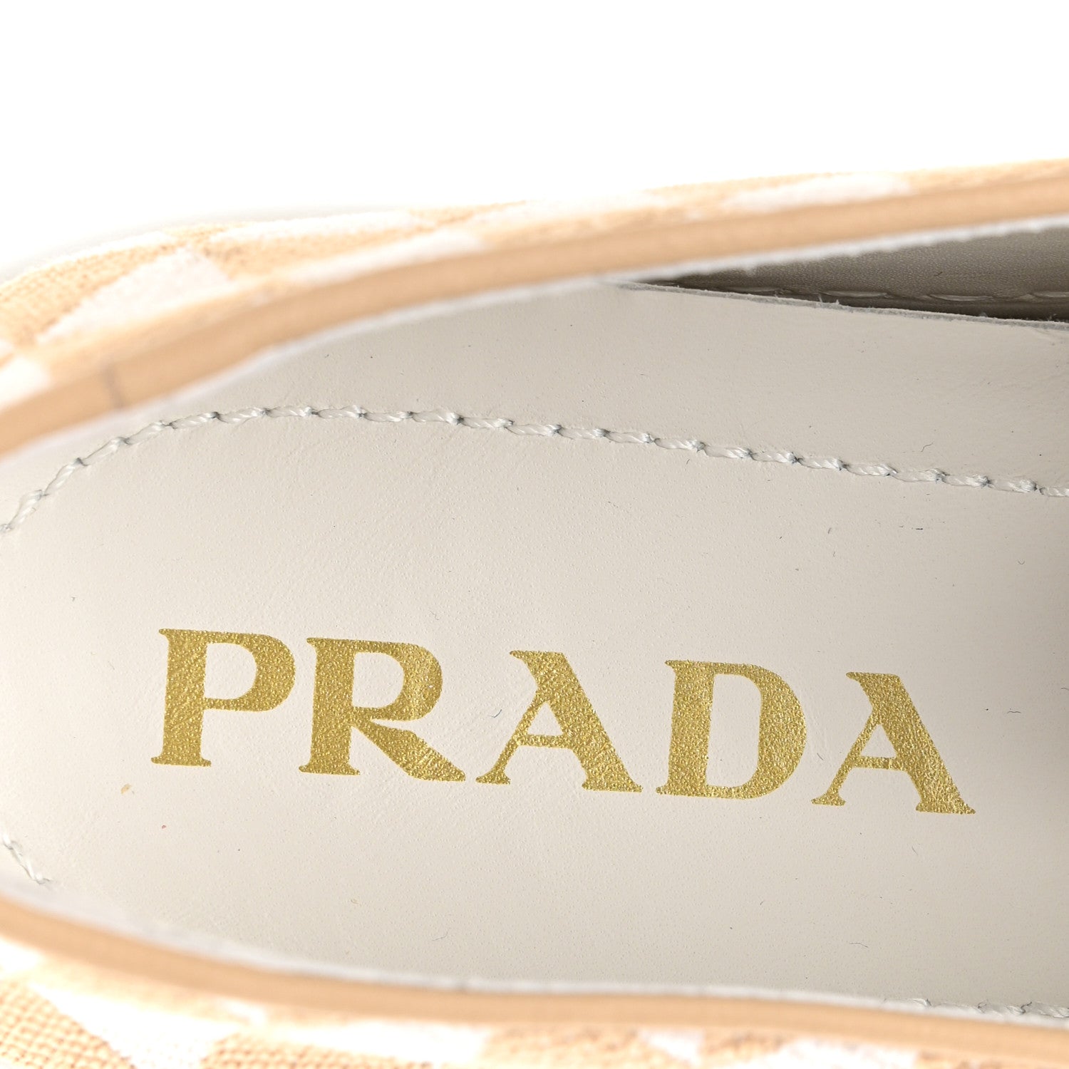 Prada Jacquard Trianglolo Symbole Embroidered Metal Triangle Logo Slip On Sneakers 38 Corda Talco 8 of 10