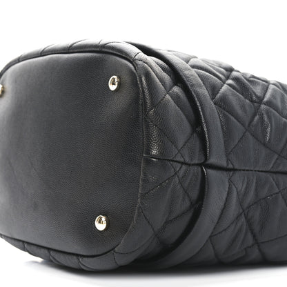 Chanel Caviar Quilted Large Rolled Up Bucket Drawstring Bag Black 10 of 10