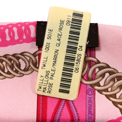 Hermes Silk Maillons Twilly Rose Pale 3 of 3