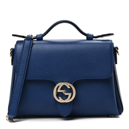 Gucci Dollar Calfskin Interlocking G Top Handle Shoulder Bag Caspian 1 of 8