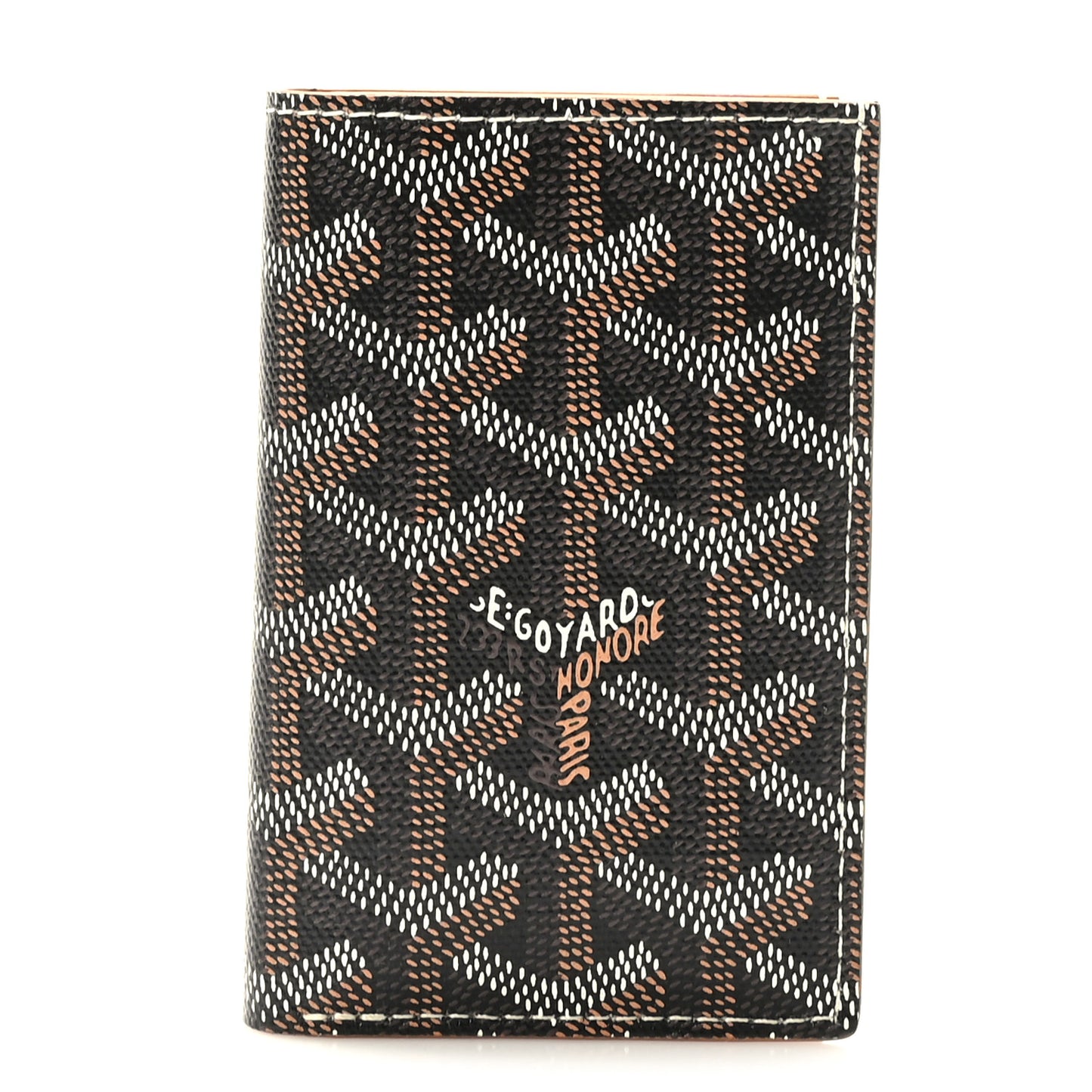 Goyardine Saint Pierre Card Holder Black Gold