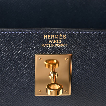 Hermes Courchevel Kelly Sellier 32 Bleu Marine 6 of 10