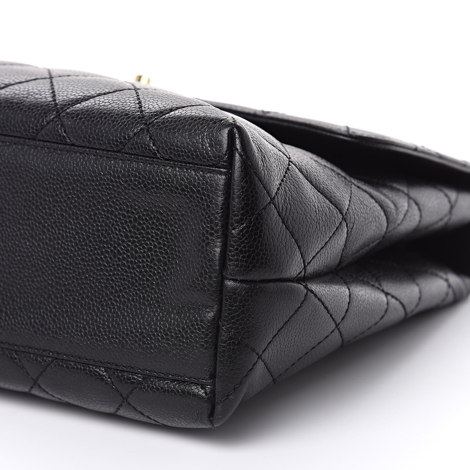 Chanel Caviar Quilted Jumbo Kelly Flap Black 12 of 15