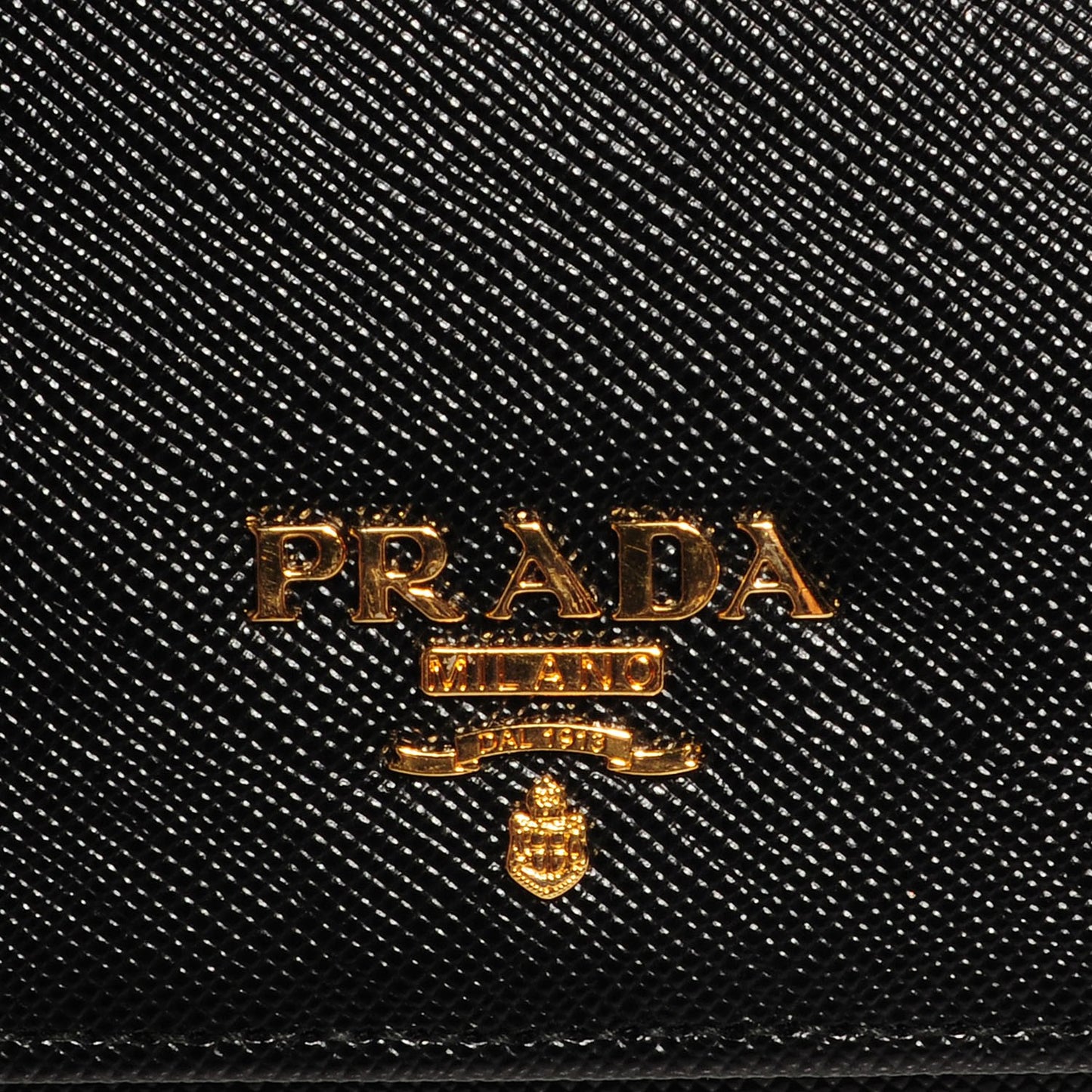 Saffiano Metal Continental Flap Wallet Nero Black