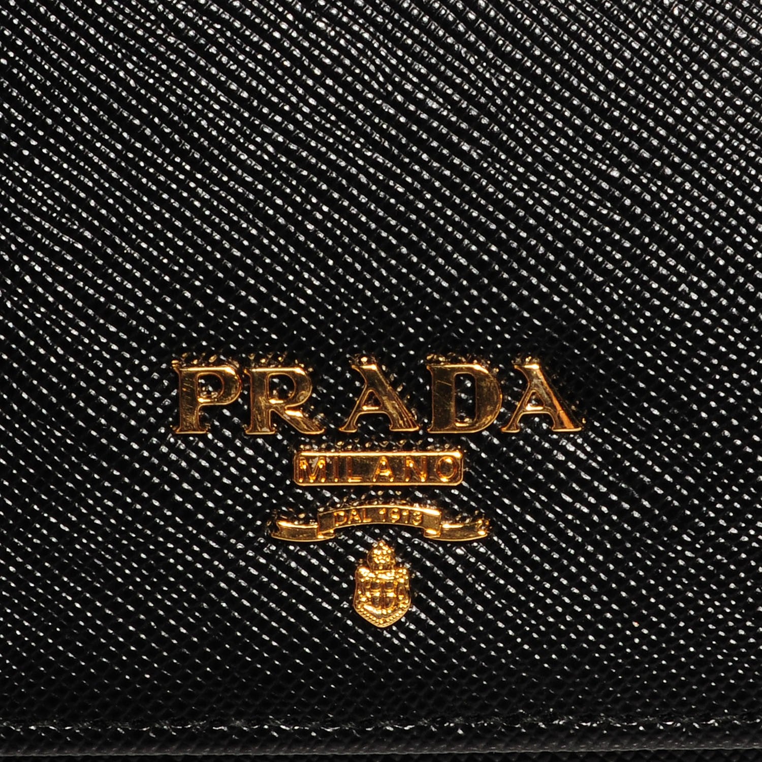 Prada Saffiano Metal Continental Flap Wallet Nero Black 6 of 12