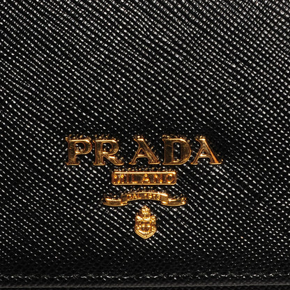 Prada Saffiano Metal Continental Flap Wallet Nero Black 6 of 12
