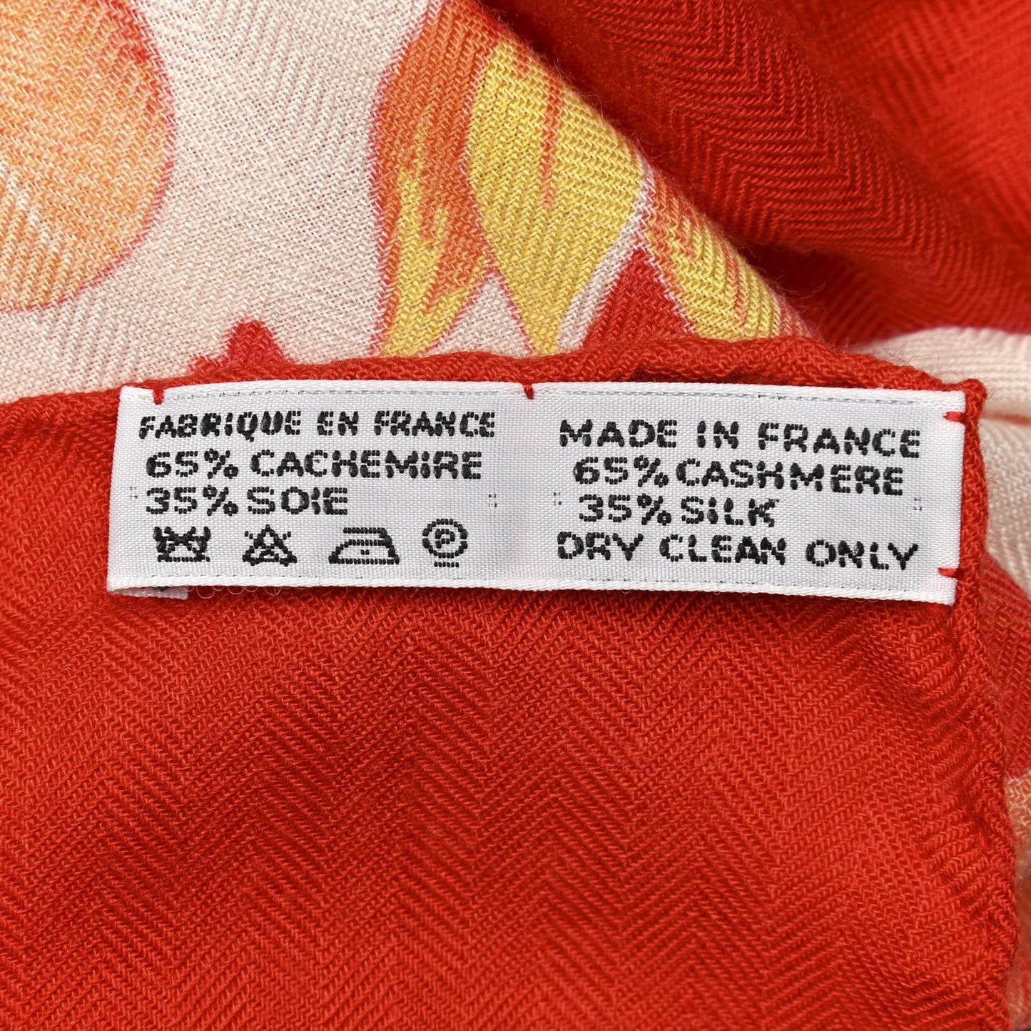 Cashmere Silk Les Capucines Shawl 140 Capucine Orange