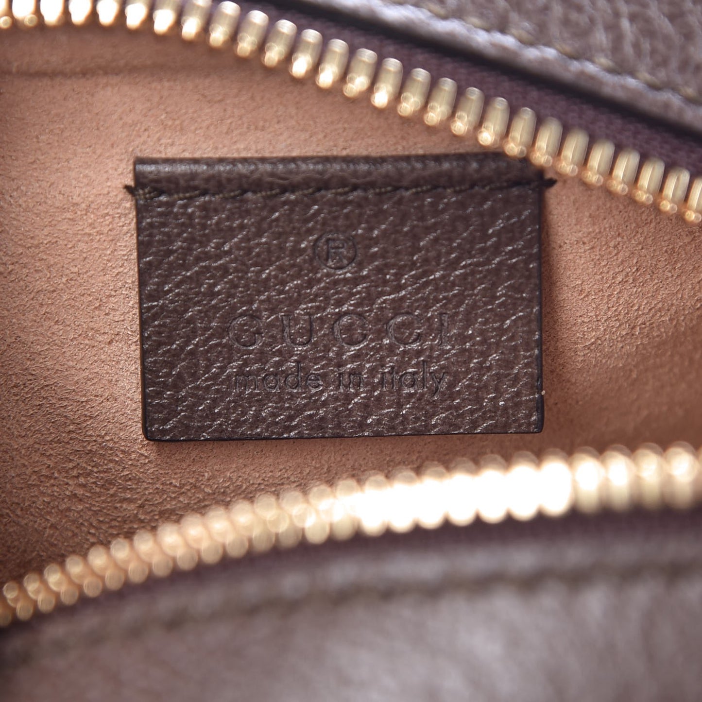 GG Supreme Monogram Web Mini Ophidia Round Shoulder Bag Brown