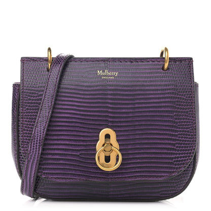Mulberry Lizard Embossed Calfskin Amberley Satchel Purple 1 of 11