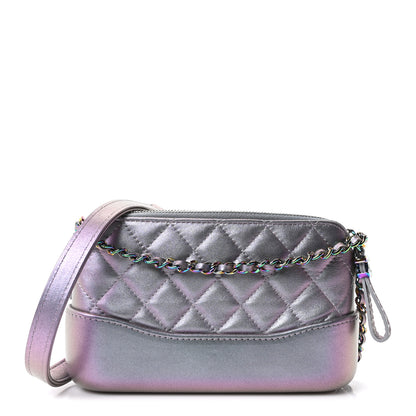 Chanel Iridescent Lambskin Calfskin Quilted Small Gabrielle Clutch With Chain Light Purple 1 of 10