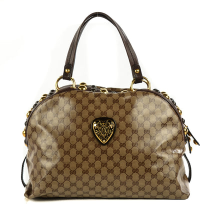 Gucci Crystal Monogram Large Babouska Dome Bag Brown 1 of 7