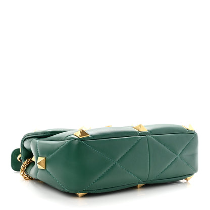 Valentino Garavani Nappa Large Roman Stud Shoulder Bag Jungle 4 of 10
