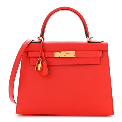 Hermes Epsom Kelly Sellier 28 Rouge de Coeur 1 of 11