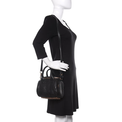 Alexander Wang Pebbled Lambskin Mini Rockie Black Rose Gold Hardware 2 of 9