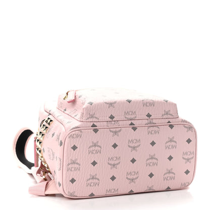 MCM Visetos Small Side Stud Stark Backpack Light Pink 3 of 8