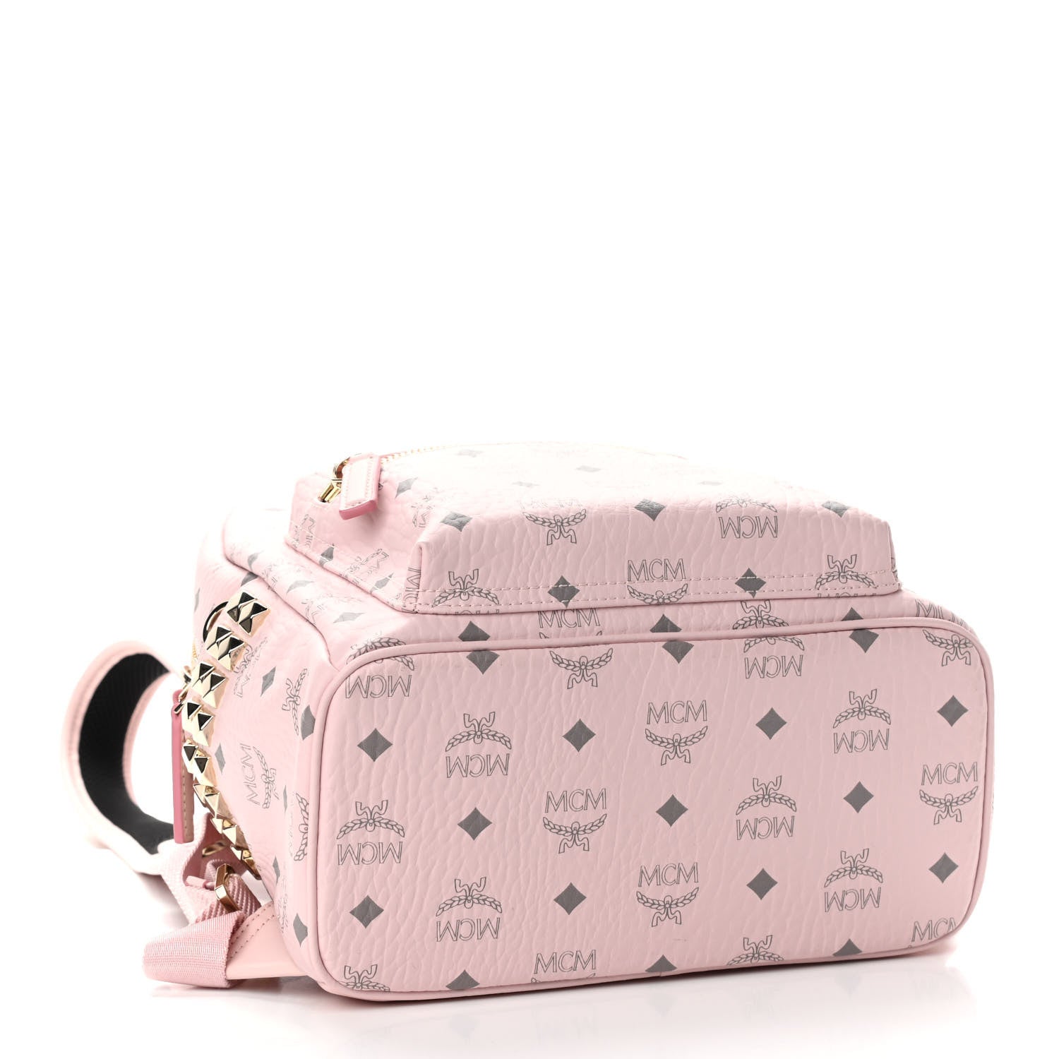 MCM Visetos Small Side Stud Stark Backpack Light Pink 5 of 17