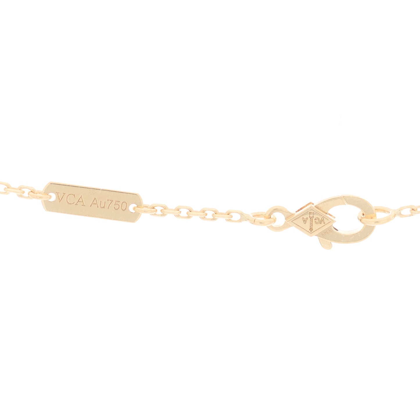 18K Yellow Gold Malachite Vintage Alhambra Pendant Necklace