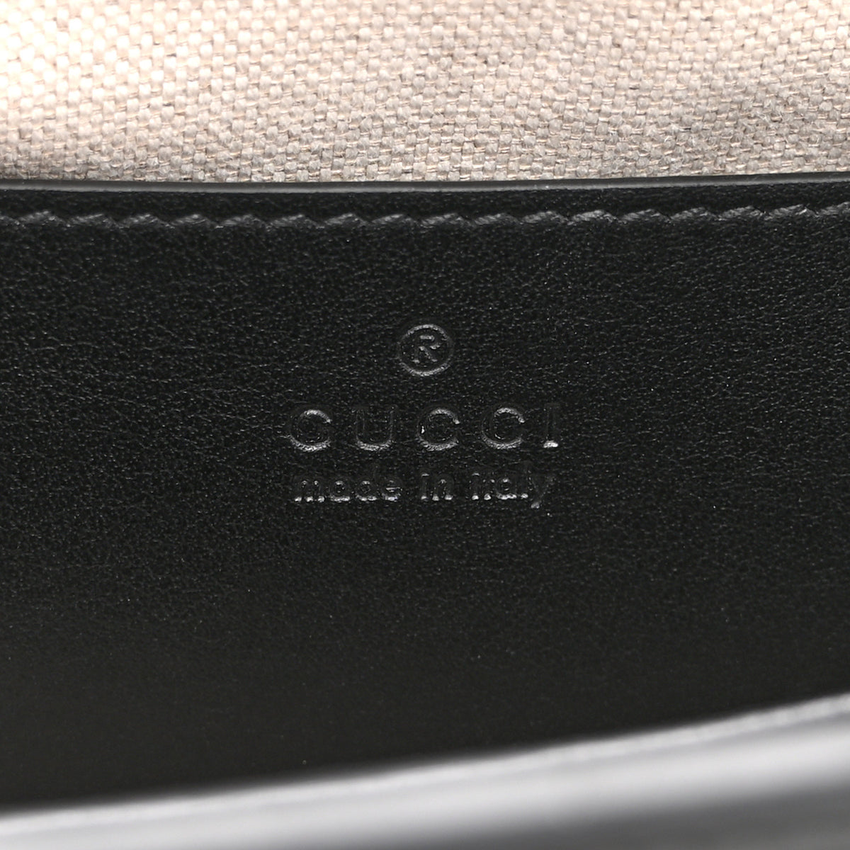 Gucci Calfskin GG Matelasse Small Slim Chain Shoulder Bag Black Natural 6 of 11