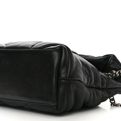 Saint Laurent Lambskin Quilted Small Loulou Puffer Monogram Chain Satchel Black 10 of 10