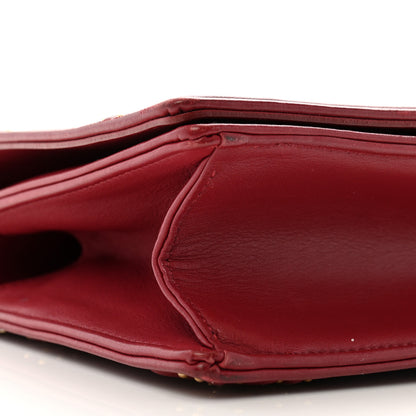 Christian Dior Calfskin Studded Small Diorama Flap Bag Burgundy 9 of 14