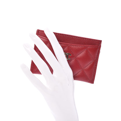 Chanel Caviar Quilted Card Holder Red 2 of 9