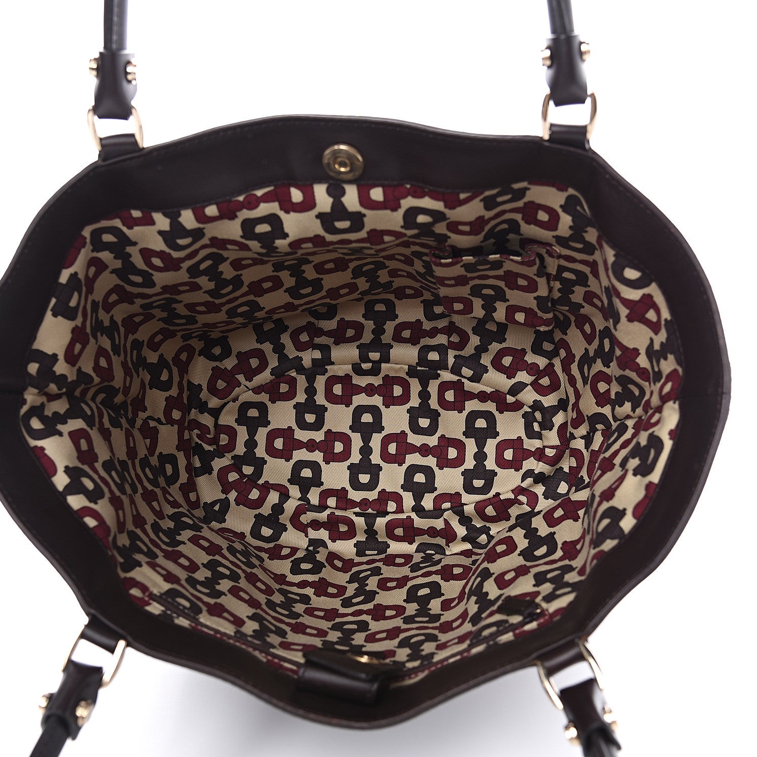 Gucci Guccissima Medium D Gold Tote Dark Brown 4 of 14