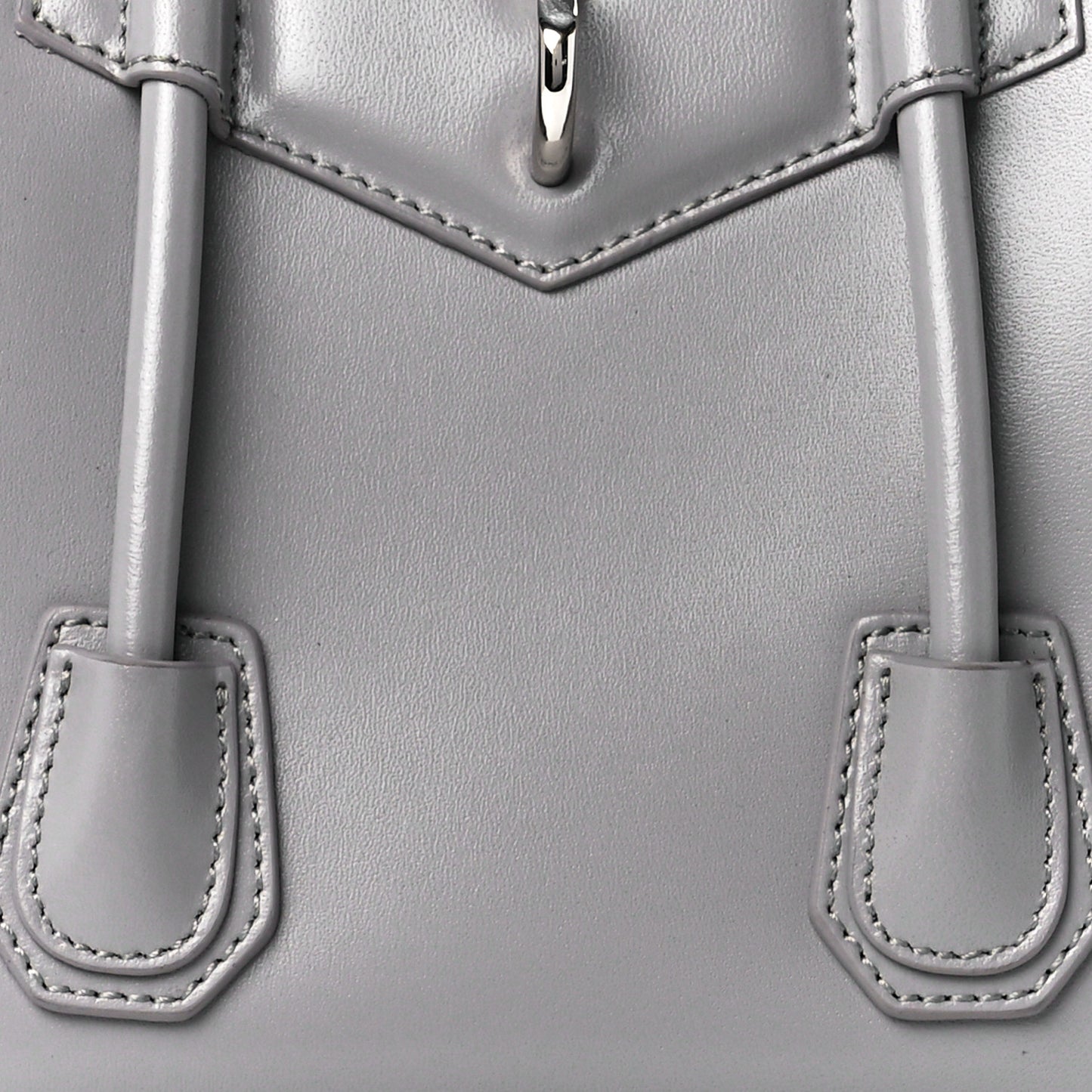 Box Calfskin Mini Lock Antigona Shoulder Bag Cloud Grey