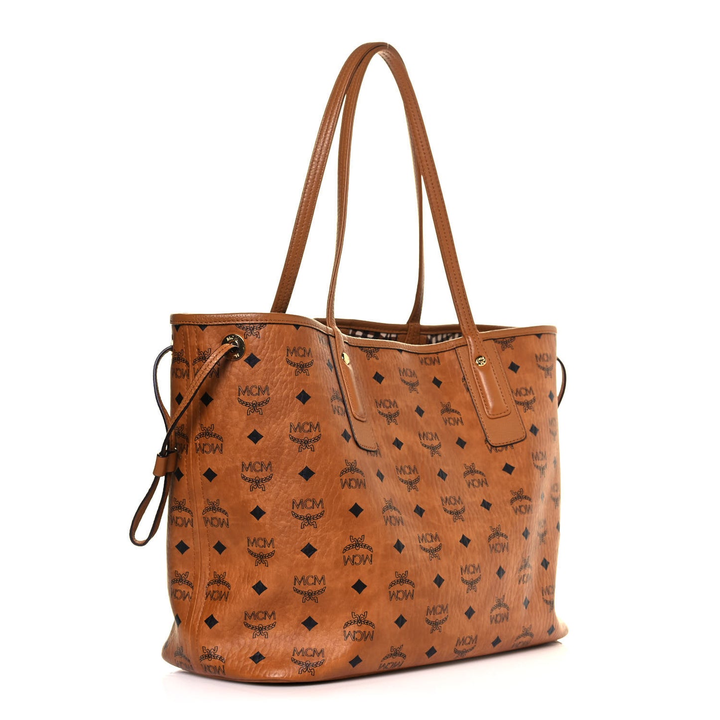 Visetos Medium Liz Reversible Shopper Tote Cognac