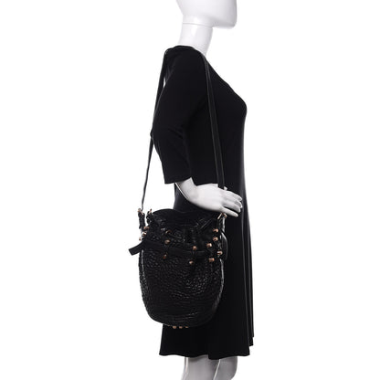 Alexander Wang Pebbled Lambskin Diego Bucket Black Rose Gold Hardware 3 of 10