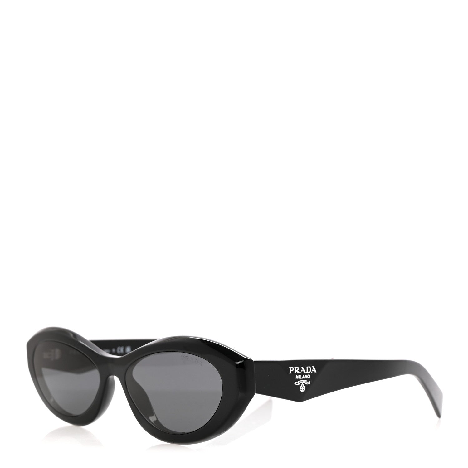 Prada Acetate Oval Sunglasses SPR 26Z Black 1 of 7
