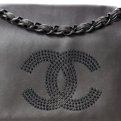Chanel Lambskin Studded CC East West Flap Grey 12 of 12