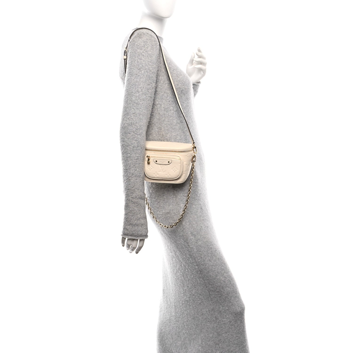 Louis Vuitton Empreinte Mini Bumbag Cream 2 of 10