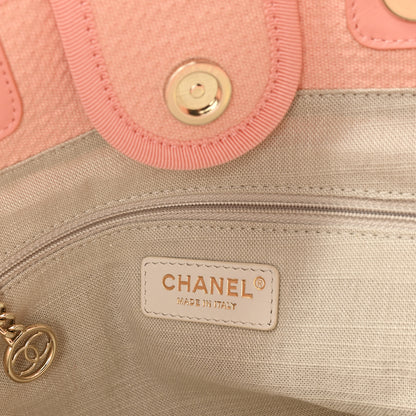 Chanel Mixed Fibers Small Deauville Tote Pink 7 of 11