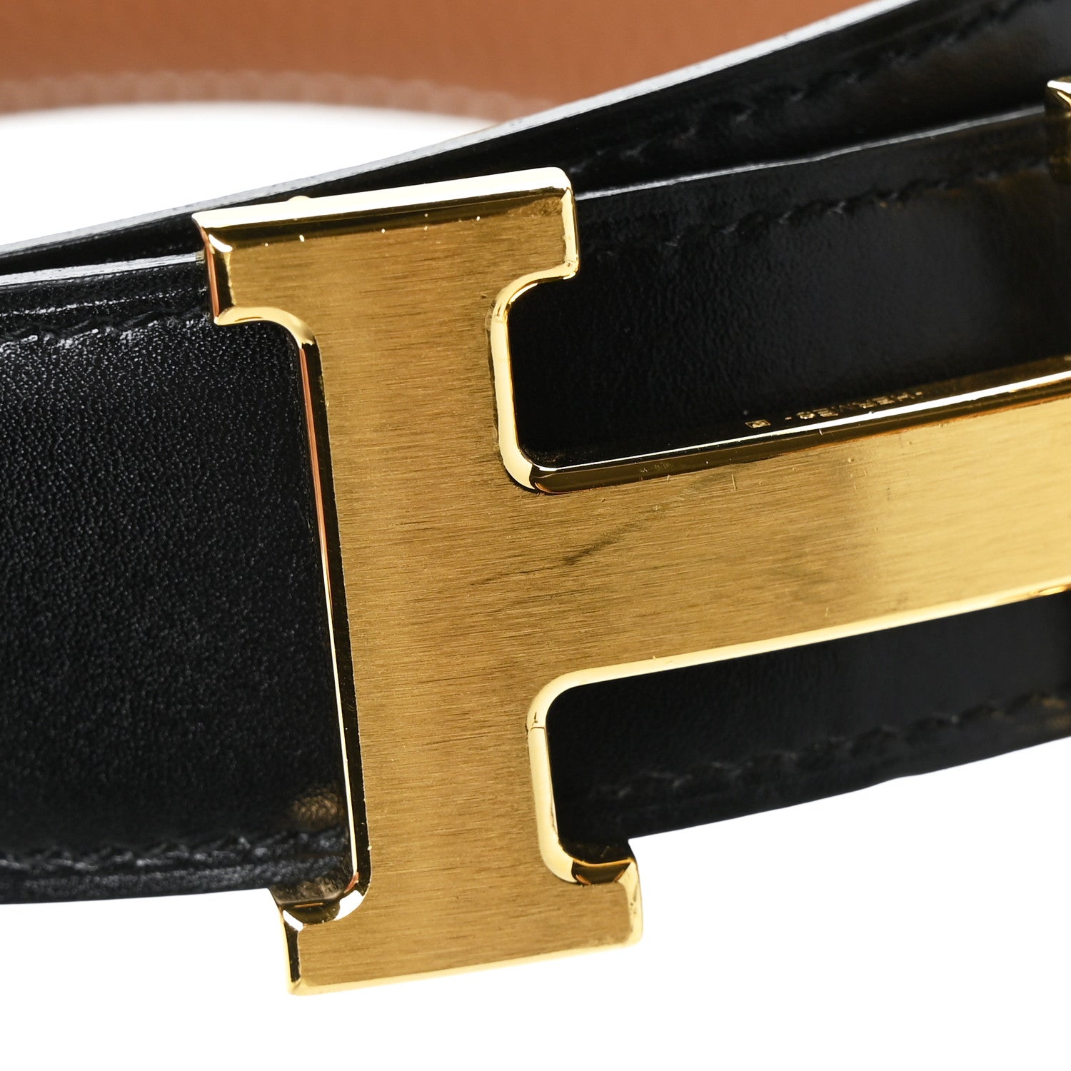 Hermes Swift Togo 32mm H Belt 90 Black Gold 7 of 9