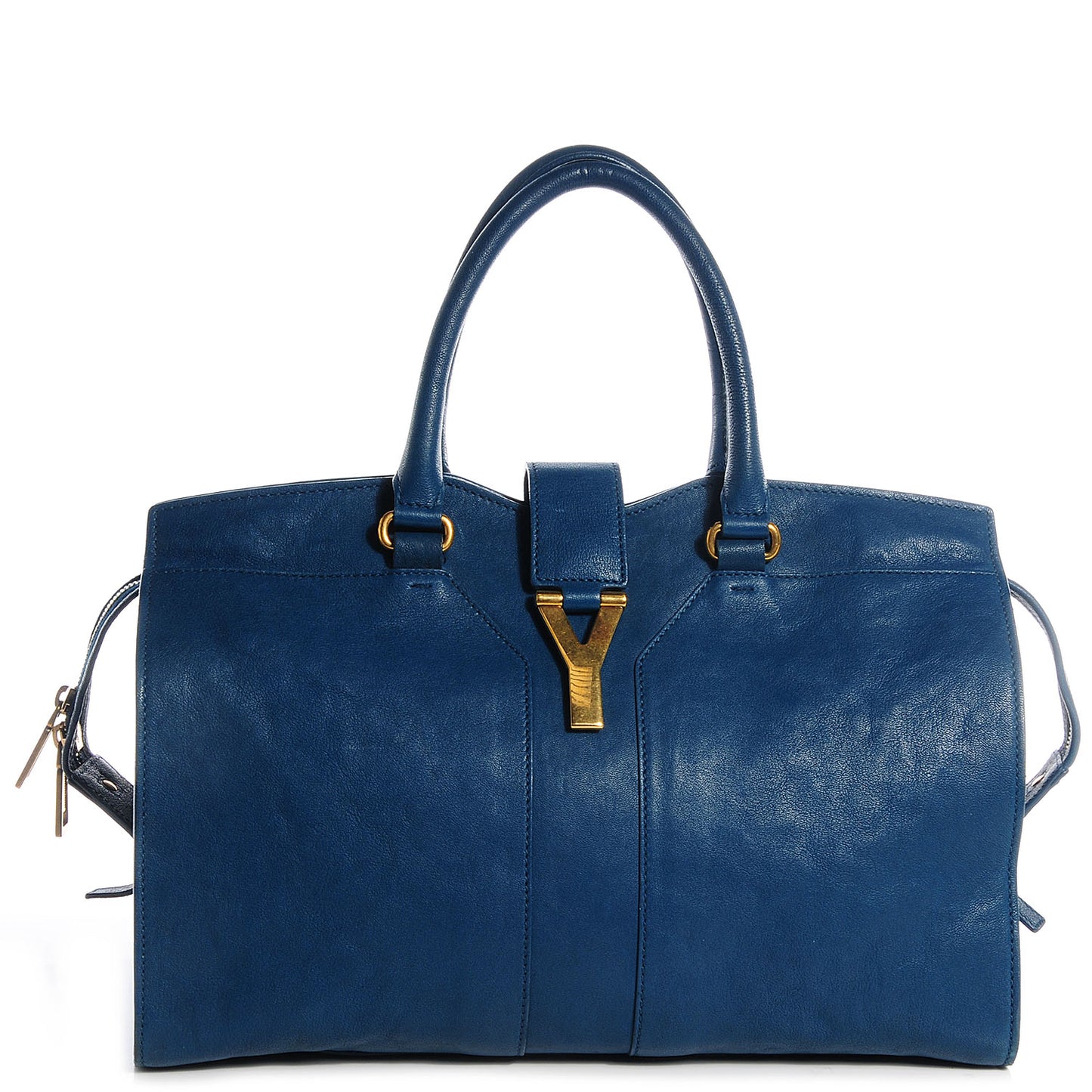 Leather Medium Cabas ChYc Peacock Blue