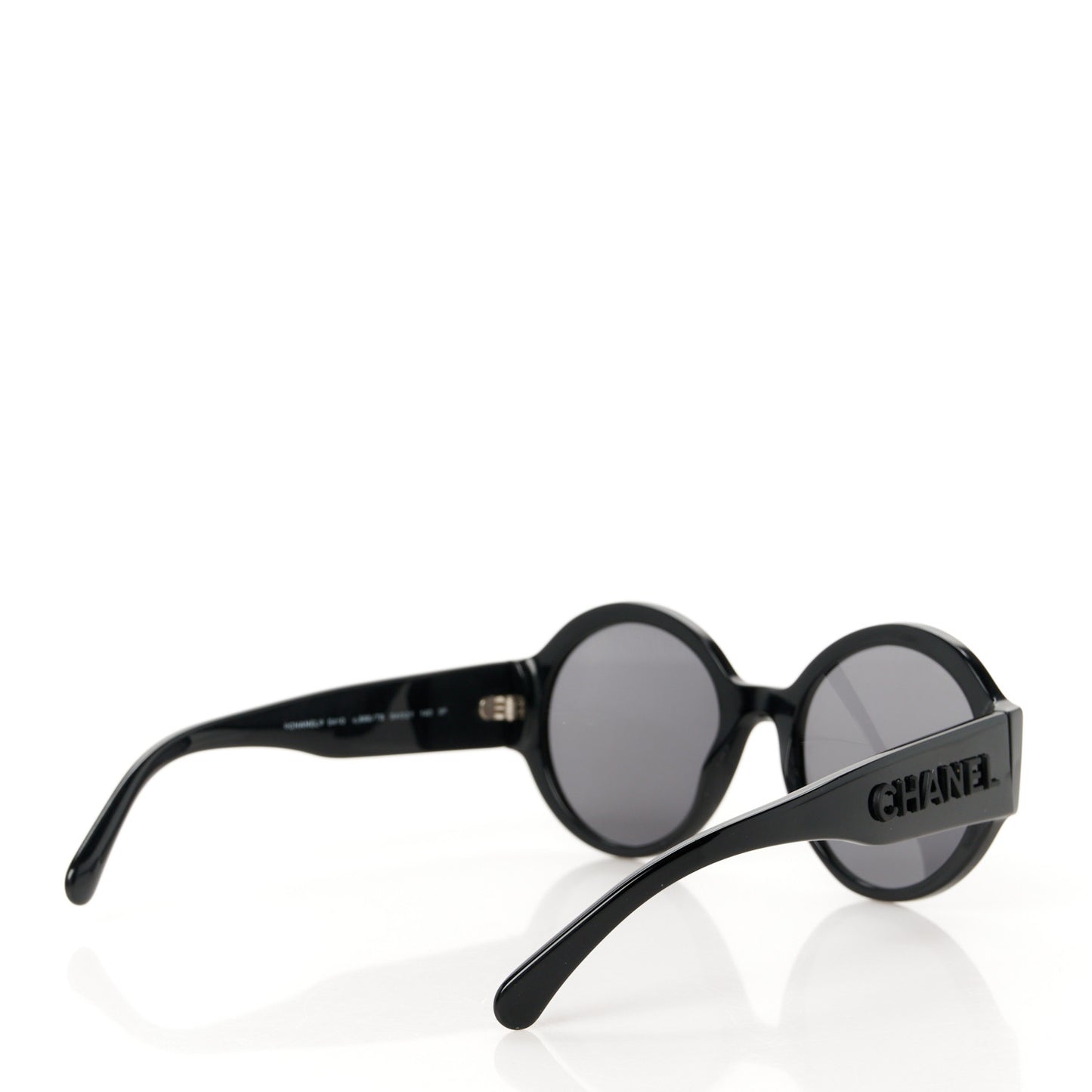 Acetate Polarized Round Sunglasses 5410 Black